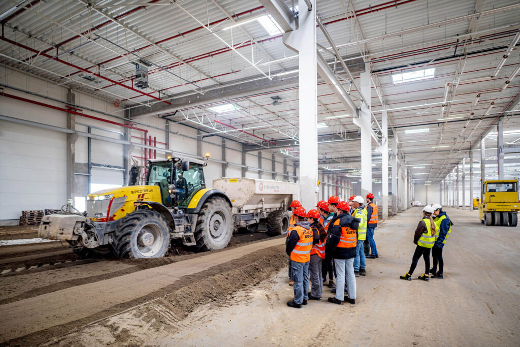Construction work of a factory, Fortaco, Knurów, Kajima