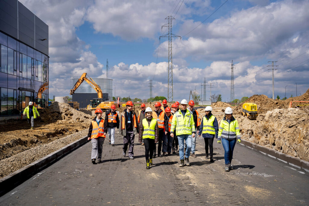 Construction work of a factory, Fortaco, Knurów, Kajima