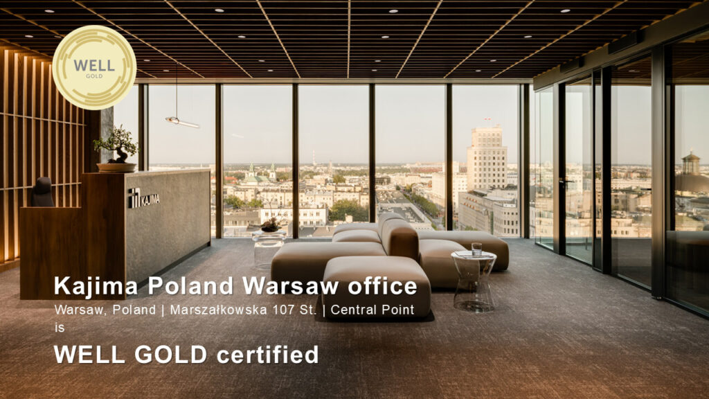 Kajima Poland Warsaw office - Well Gold certification